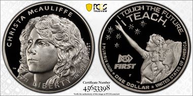 2021-P $1 Christa McAuliffe PR70DCAM