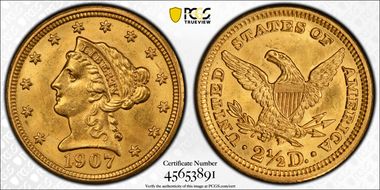 1907 $2.50 MS63