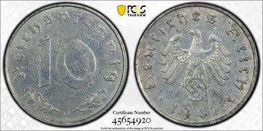 1942-J 10 Pfg J-371 MS62