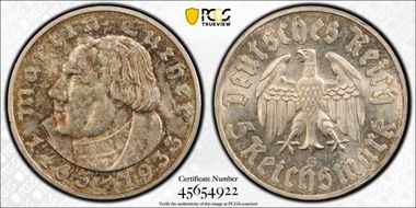 1933-G 5 Mk Luther J-353 MS63