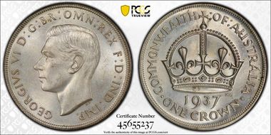 1937 Crown KM-34  Ag MS64