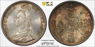 1887 Dbl Fl S-3923 Arabic 1 MS63