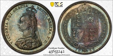 1888/7 Shil S-3926 MS64