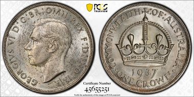 1937 Crown KM-34  Ag MS64