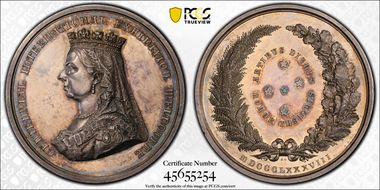 1888 Medal Melbourne Exhibition Ag SP62