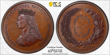 1888 Medal Melbourne Exhibition  Bronzed AE SP63