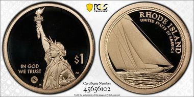 2022-S $1 American Innovation RI Reliance Yacht First Strike PR70DCAM