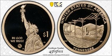 2022-S $1 American Innovation TN Tennessee Valley Authority First Strike PR69DCAM