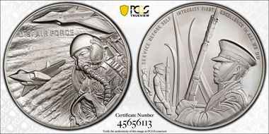 (2022-S) Medal U.S. Air Force Matte 1 oz Ag First Strike MS70