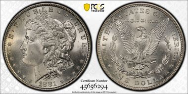 1881 $1 MS64