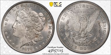 1878 7/8TF $1 Weak MS63