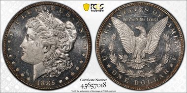 1885 $1 MS64DMPL