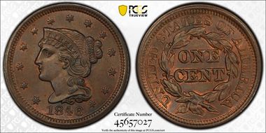 1846 1C Small Date MS65BN