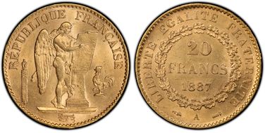 1887-A 20 Fr Gad-1063 F-533 MS62