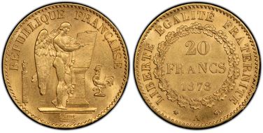1878-A 20 Fr Gad-1063 F-533 MS62