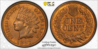 1887 1C MS63RB