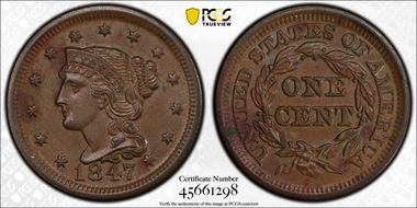 1847 1C AU58BN