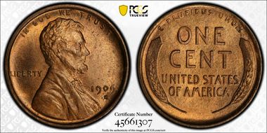 1909-S 1C Lincoln MS65RB