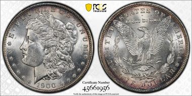 1900-O/CC $1 VAM 11, Overmintmark MS63