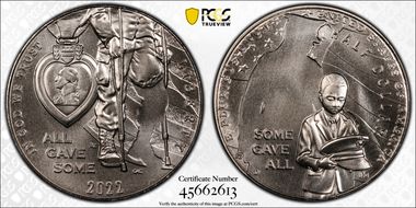 2022-D 50C National Purple Heart Hall of Honor MS70