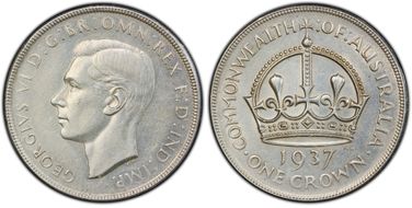1937 Crown KM-34  Ag AU53