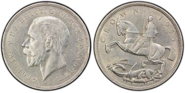 1935 Crown S-4048 .500 Silver AU55
