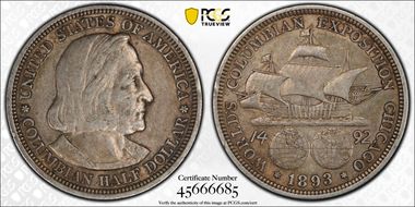 1893 50C Columbian XF45