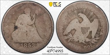 1853/4 25C Arrows and Rays FR2