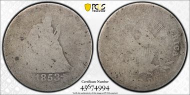 1853/4 25C Arrows and Rays PO1