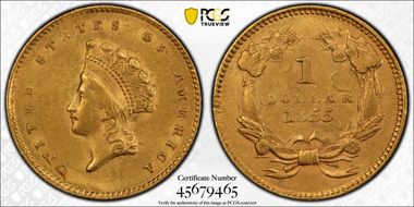 1855 G$1 MS61