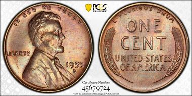 1955-D 1C MS64BN