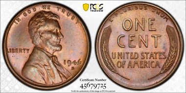 1946-D 1C MS65BN
