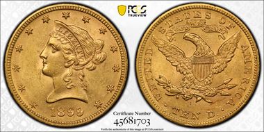 1899 $10 MS61