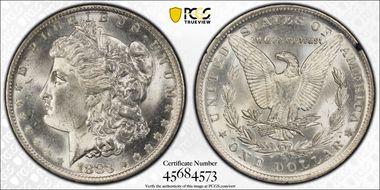 1883-O $1 GSA Hoard MS64