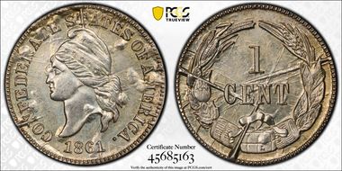 (1961) CSA 1C Bashlow Restrike, Silver MS66