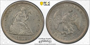 1875-S 20C AU50