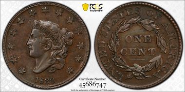 1830 1C N-1 Large Letters XF45BN