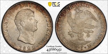 1822-Mo JM 8 R KM-310 Iturbide MS63