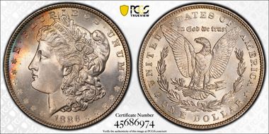 1886 $1 MS68