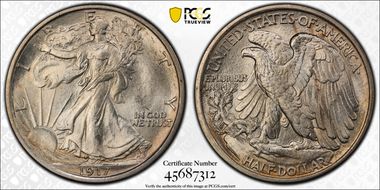 1917 50C MS65+