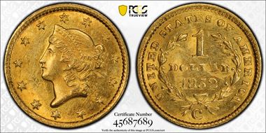 1852-C G$1 MS63