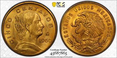 1960-Mo 5C KM-426 Brass MS66