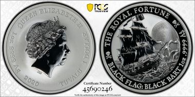 2020-P $1 The Royal Fortune - Black Flag MS69