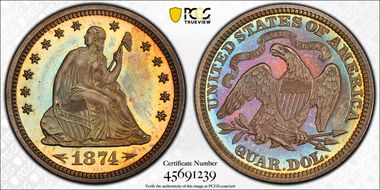 1874 25C Arrows PR66+