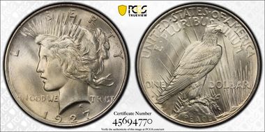 1927-D $1 MS64