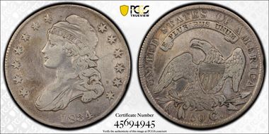 1834 50C Small Date, Small Letters N1