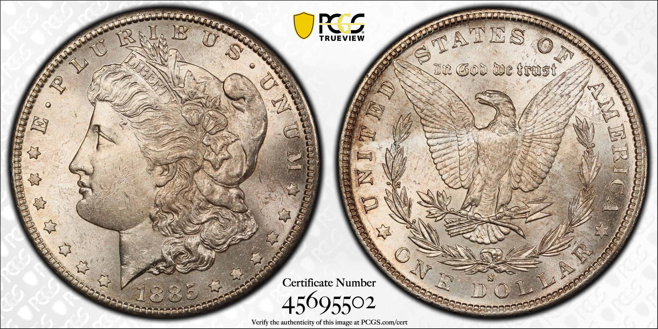 1885-S $1 MS63 PCGS