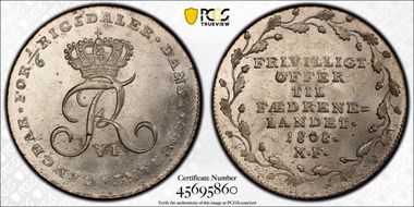 1808-MF 1/6 RD Offering for Fatherland KM-664 MS64