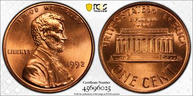 1992 1C MS68RD