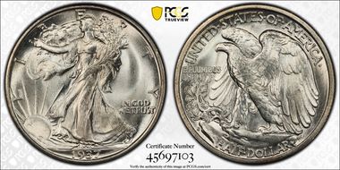 1937-S 50C MS66+
